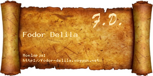 Fodor Delila névjegykártya